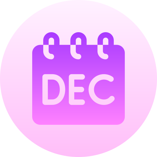 diciembre Basic Gradient Circular icono
