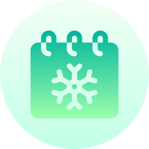 invierno Basic Gradient Circular icono