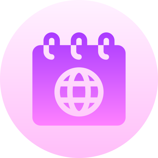 Globe grid Basic Gradient Circular icon