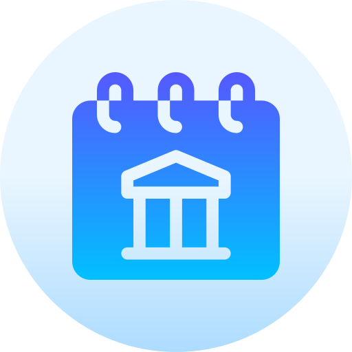 bank Basic Gradient Circular icoon