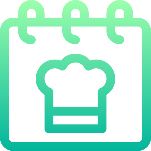 Chef hat Basic Gradient Lineal color icon