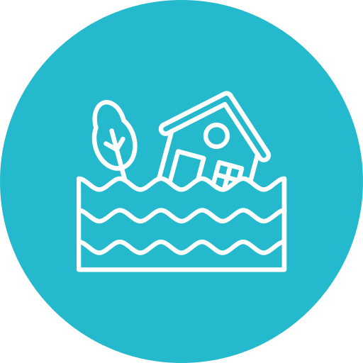 Flooded house Generic Flat icon