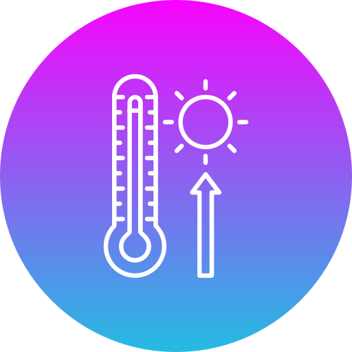 High temperature Generic Flat Gradient icon