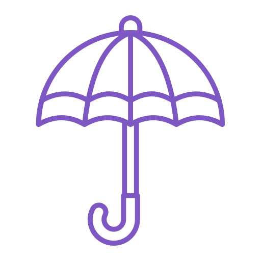 Umbrella Generic Simple Colors icon