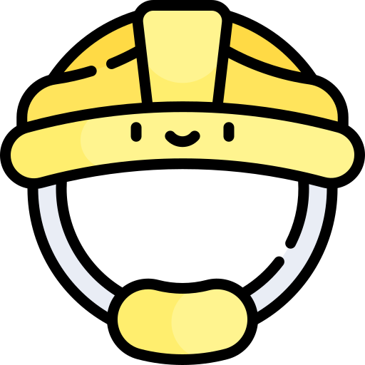 Helmet Kawaii Lineal color icon