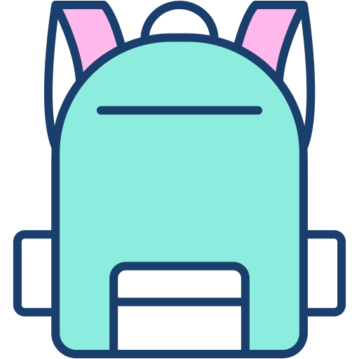 sac d'école Generic Outline Color Icône