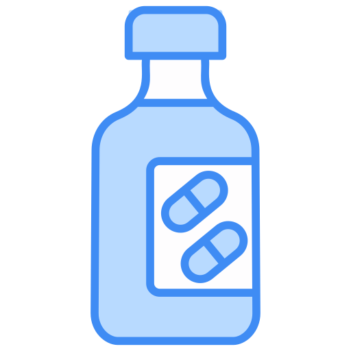 frasco de comprimidos Generic Blue Ícone