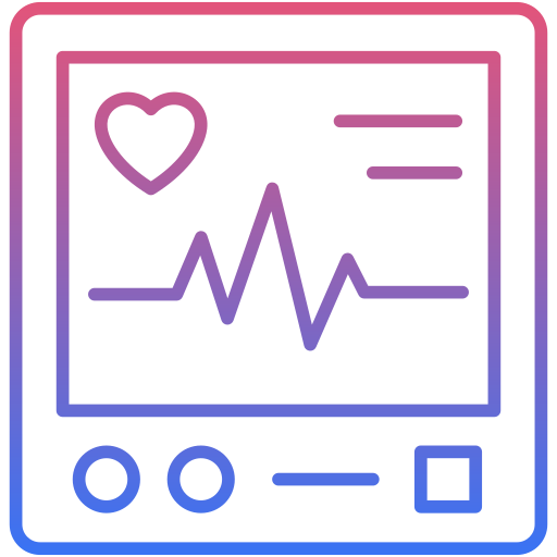 monitor de electrocardiograma Generic Gradient icono