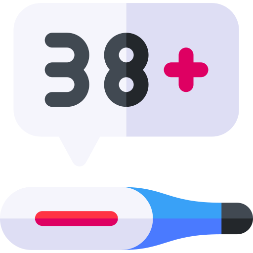 fièvre Basic Rounded Flat Icône