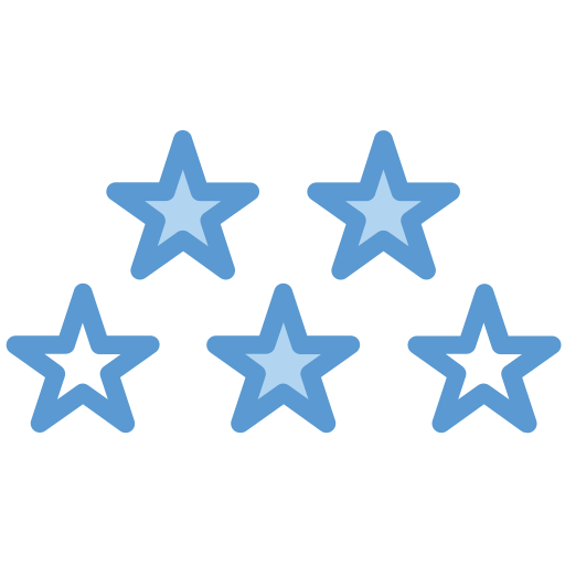 fünf sterne Generic Blue icon