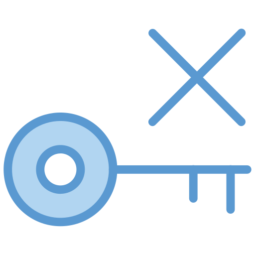 Key file symbol Generic Blue icon