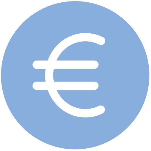 moneta euro Generic Flat ikona