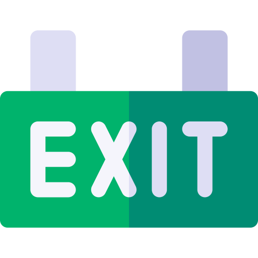 Exit Basic Rounded Flat icon