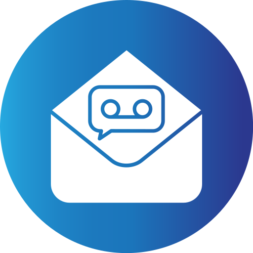 Voice mail Generic Blue icon