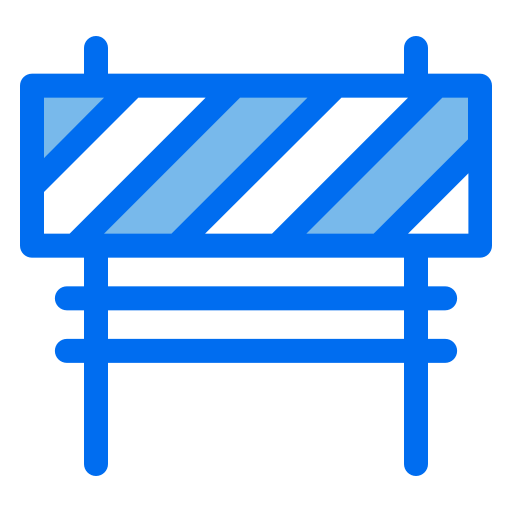 Traffic barrier Generic Blue icon