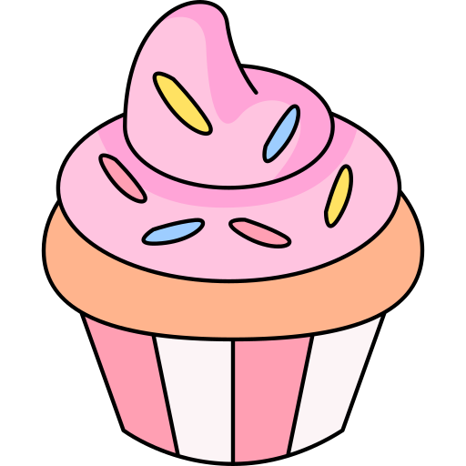 cupcake Generic Thin Outline Color icona