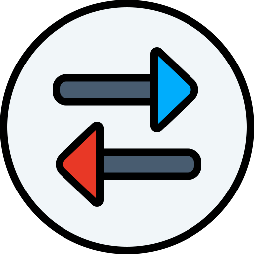 Two way Generic Outline Color icon
