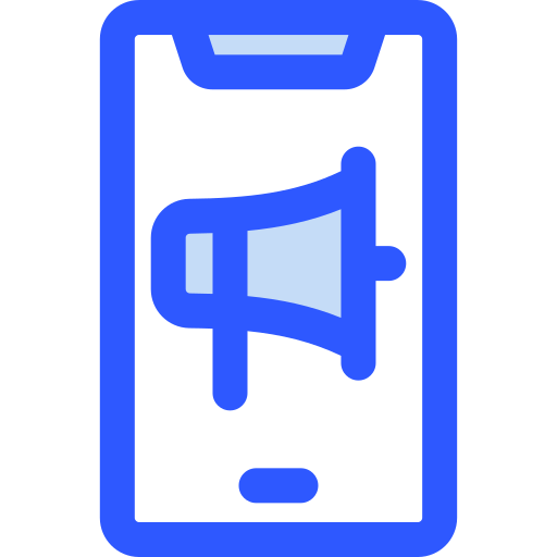 le marketing numérique Generic Blue Icône