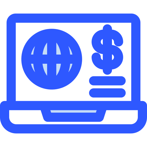 business en ligne Generic Blue Icône