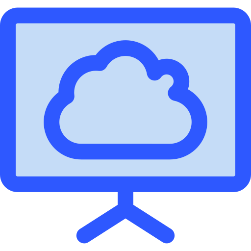 computação em nuvem Generic Blue Ícone