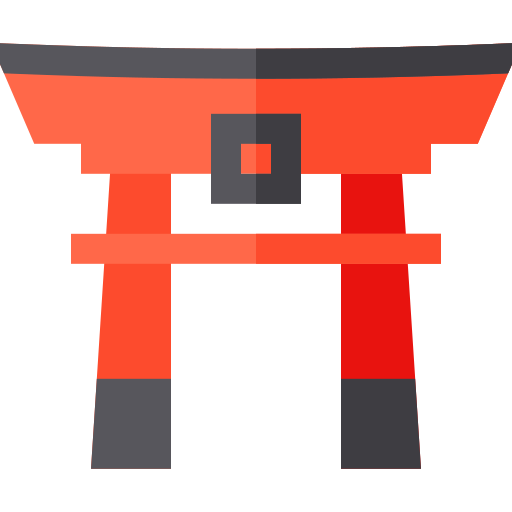 Torii gate Basic Straight Flat icon