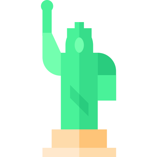 Statue of liberty Basic Straight Flat icon