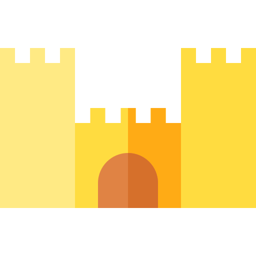 middeleeuwse muren Basic Straight Flat icoon