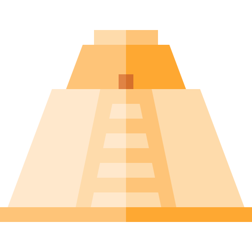 piramide van de tovenaar Basic Straight Flat icoon