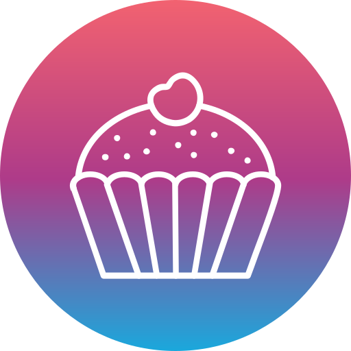 muffin Generic Flat Gradient icoon