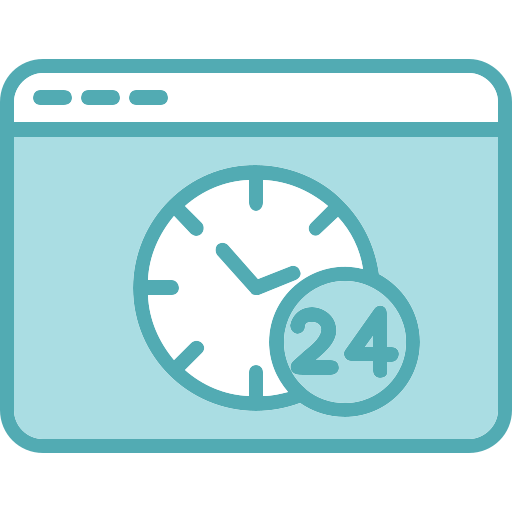 24 시간 Generic Blue icon