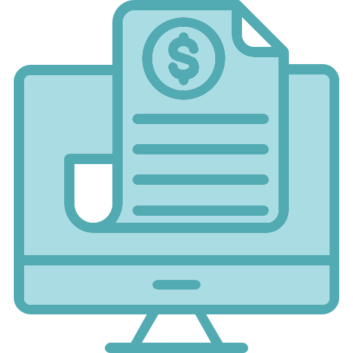 Invoice Generic Blue icon