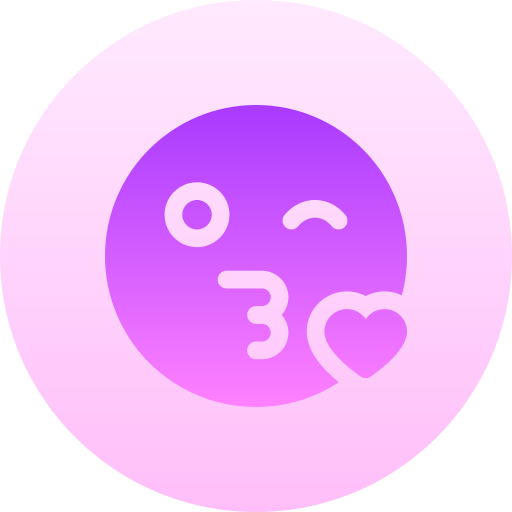 pocałunek Basic Gradient Circular ikona