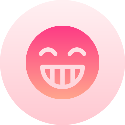 souriant Basic Gradient Circular Icône