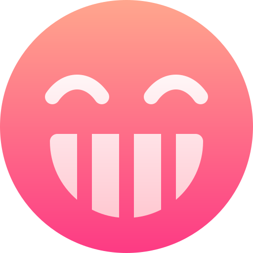 grijnzend Basic Gradient Gradient icoon