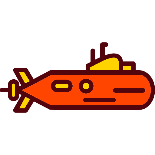 onderzeeër Generic Outline Color icoon