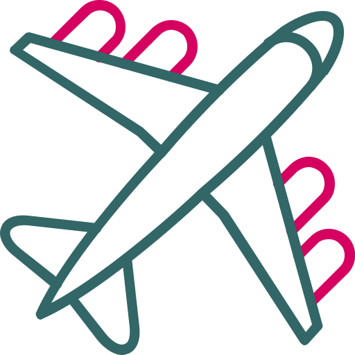 Plane Generic Outline Color icon