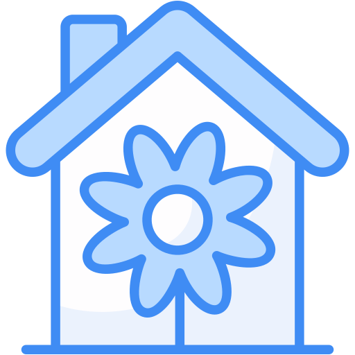 Green house Generic Blue icon