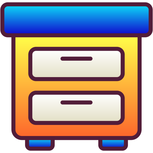 Bedside table Generic Lineal Color Gradient icon