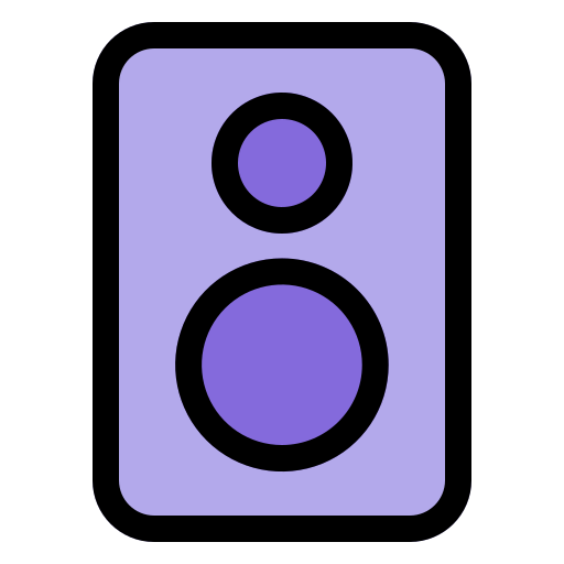 스피커 Generic Outline Color icon