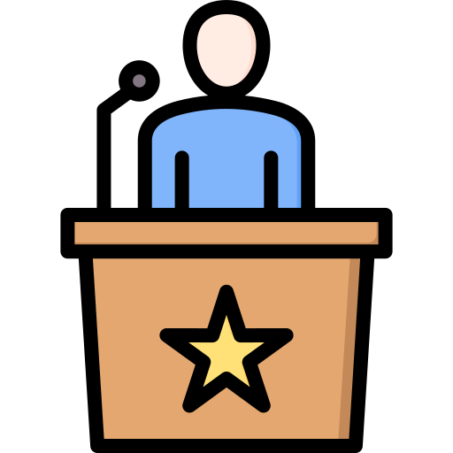 Public speaking Generic Outline Color icon