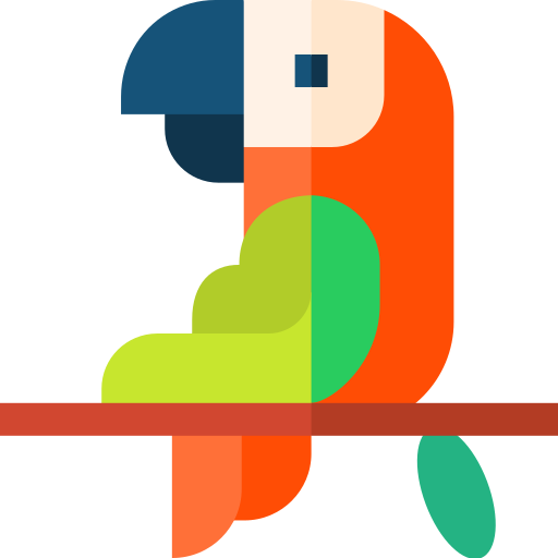 papuga Basic Straight Flat ikona