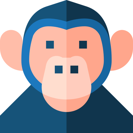類人猿 Basic Straight Flat icon
