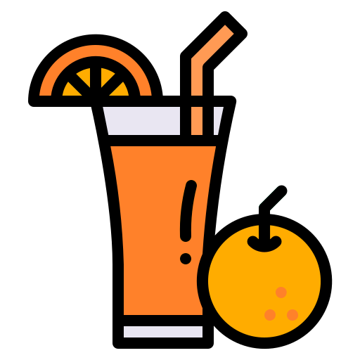 オレンジジュース Generic Outline Color icon