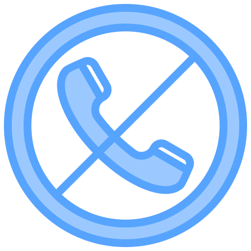 電話なし Generic Blue icon
