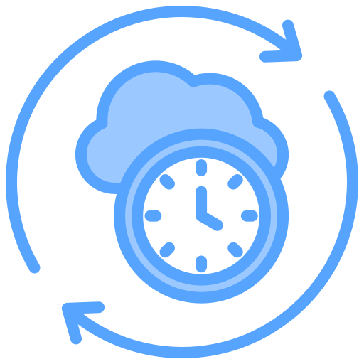 Cloud processing Generic Blue icon