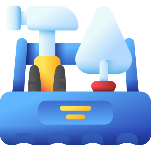 caja de herramientas 3D Color icono