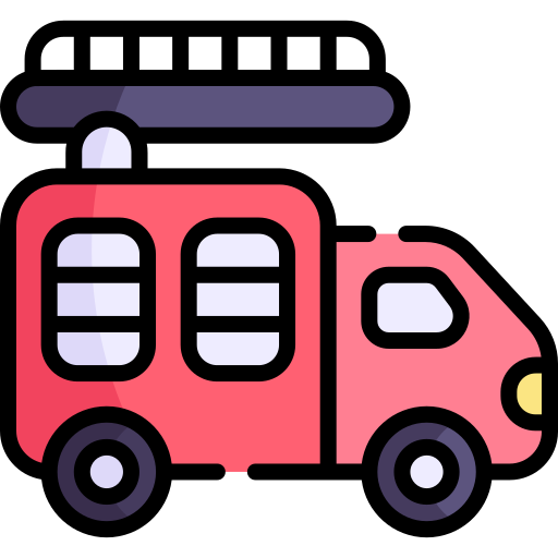 消防車 Kawaii Lineal color icon