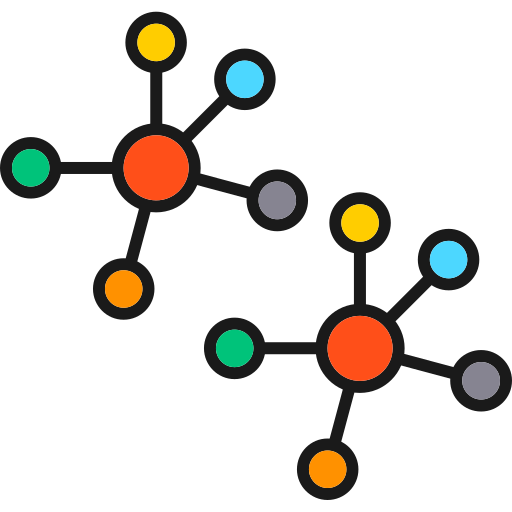 Молекулы Generic Outline Color иконка