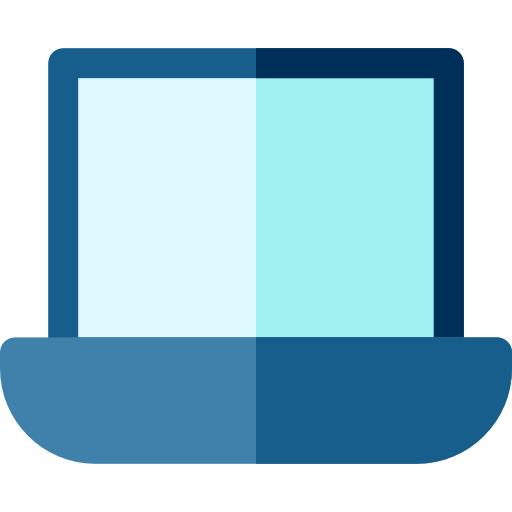 laptop Basic Rounded Flat icoon