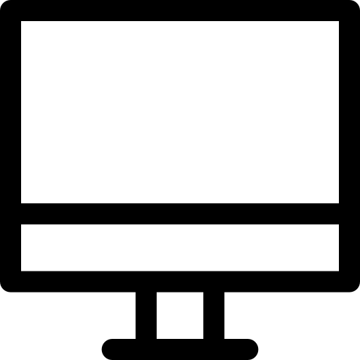 Écran Basic Rounded Lineal Icône